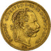 Hungría, Franz Joseph I, 8 Forint 20 Francs, 1878, Oro, MBC+, KM:455.1
