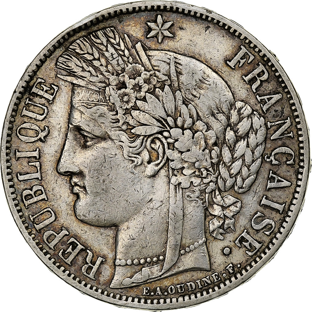 France, 5 Francs, Cérès, 1870, Paris, Silver, AU(50-53), KM:818.1