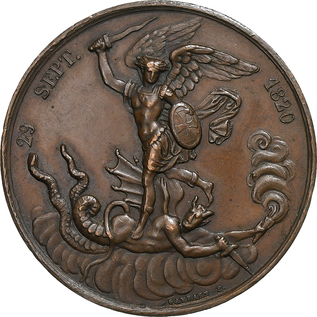 Frankrijk, Medaille, Naissance du Comte de Chambord, 1820, Bronzen, Gayrard, ZF+