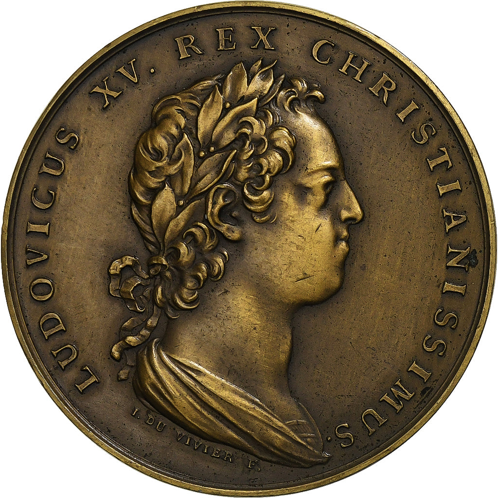 France, Médaille, Louis XV, Ordre de Saint-Michel, 1729, Bronze, MS63