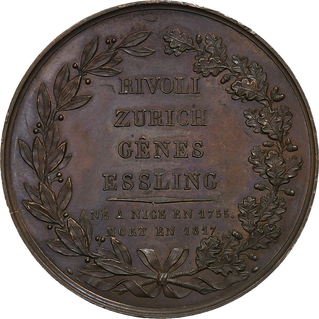 France, Médaille, Masséna , Maréchal de France, 1817, Bronze, SUP, Barre