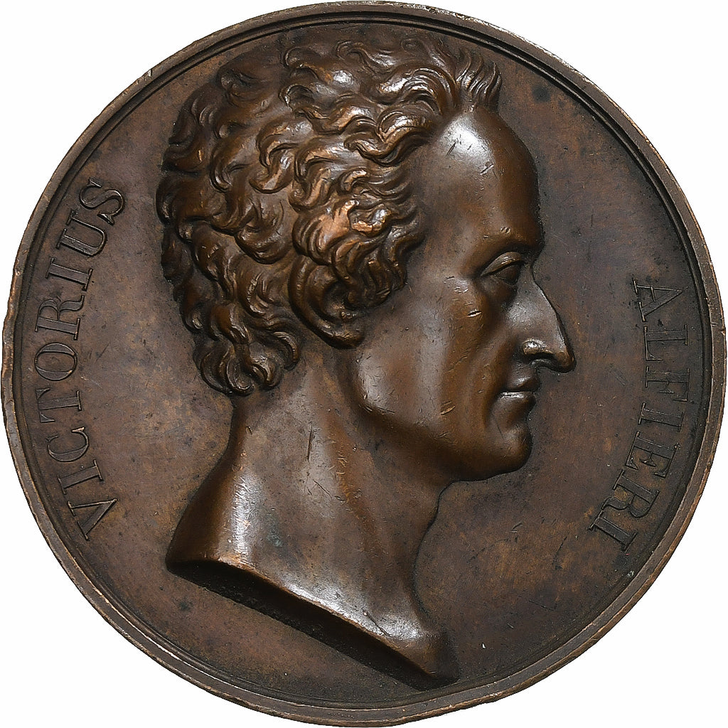 Frankrijk, Medaille, Victorius Alfieri, 1820, Bronzen, Caqué, PR