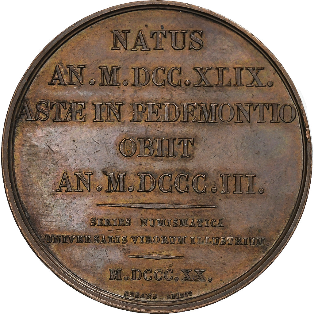 Frankrijk, Medaille, Victorius Alfieri, 1820, Bronzen, Caqué, PR