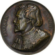 Francja, medal, Jacques Callot, 1838, Brązowy, Caqué, AU(50-53)