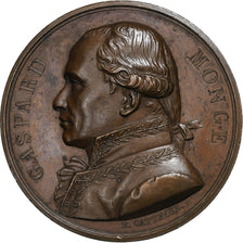 France, Medal, Gaspard Monge, 1822, Bronze, Gatteaux, AU(55-58)