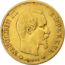 France, Napoleon III, 10 Francs, 1860, Strasbourg, Gold, EF(40-45)