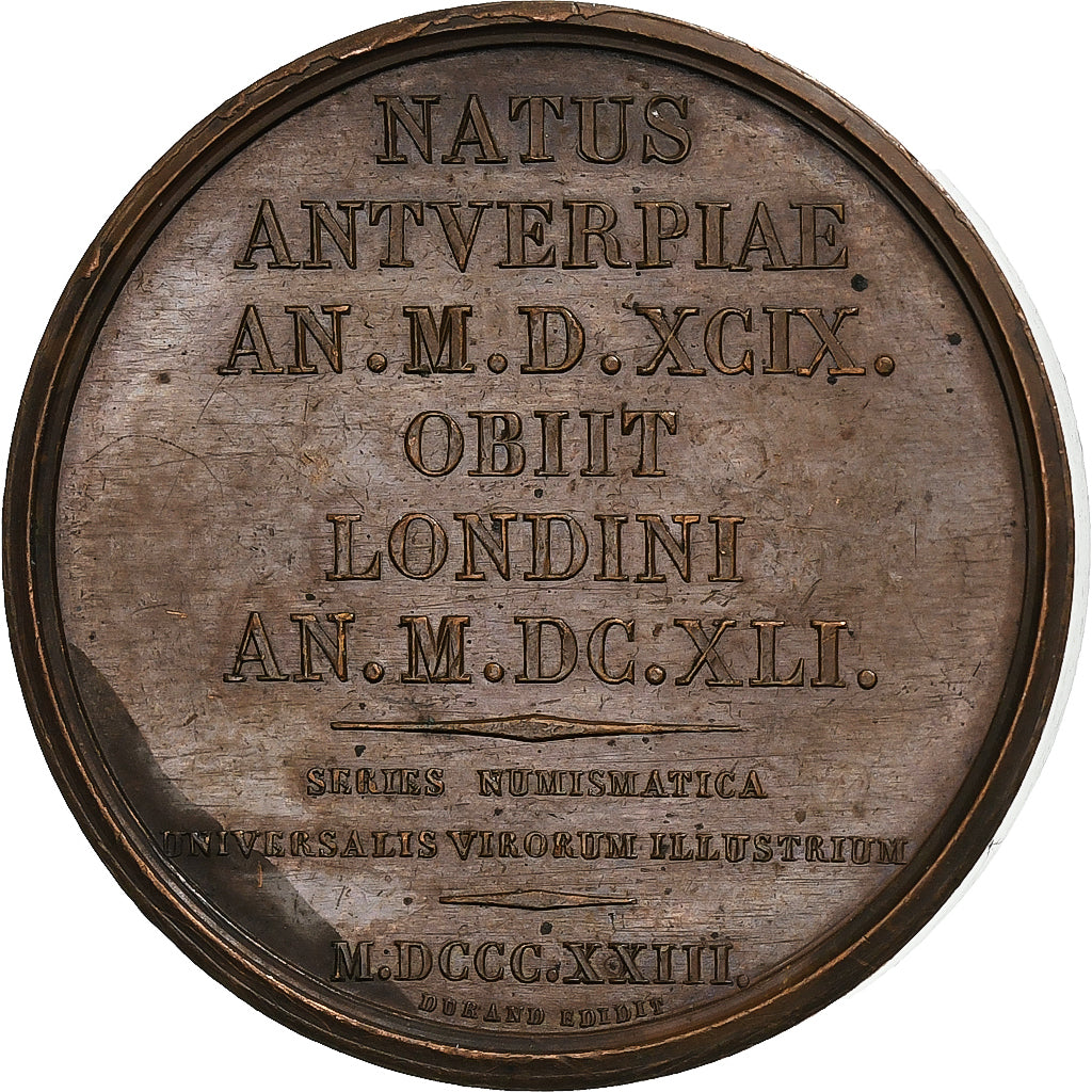 France, Médaille, Antoon Van Dyck, 1823, Bronze, TTB+, Wolff