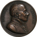 Francia, medalla, Jacques Delille, Poète Français, 1821, Cobre, Petit, EBC