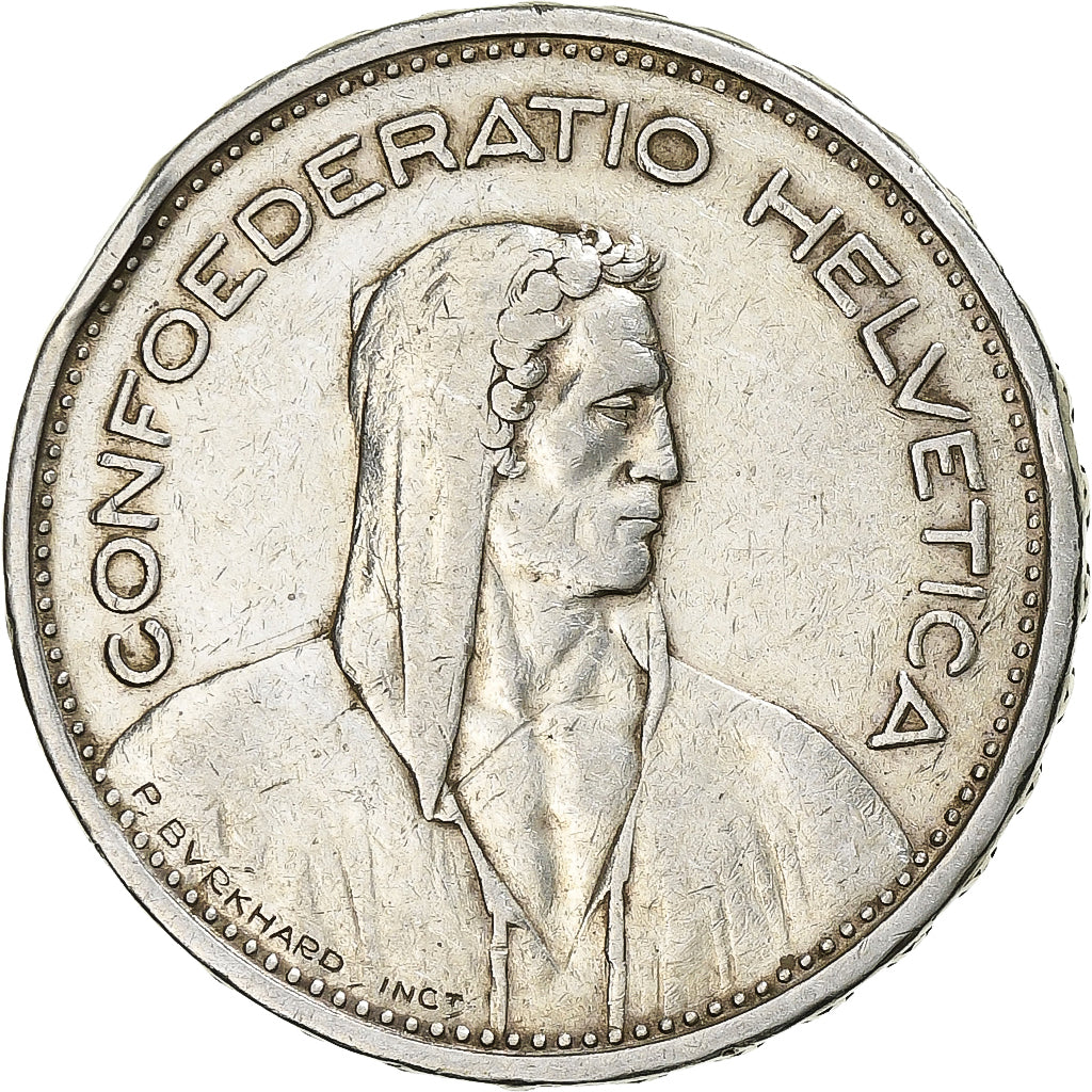 Coin, Switzerland, 5 Francs, 1931, Bern, EF(40-45), Silver, KM:40