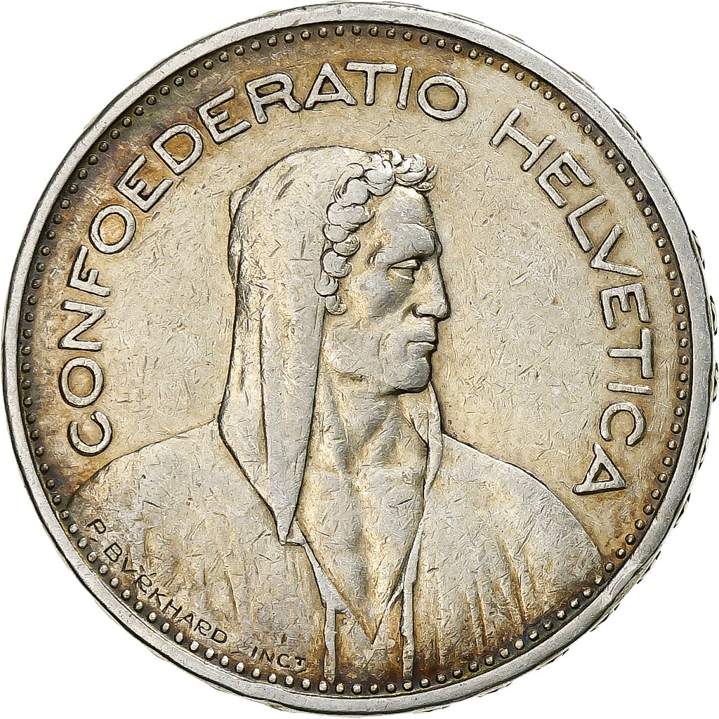 Switzerland, 5 Francs, 1932, Bern, Silver, EF(40-45), KM:40