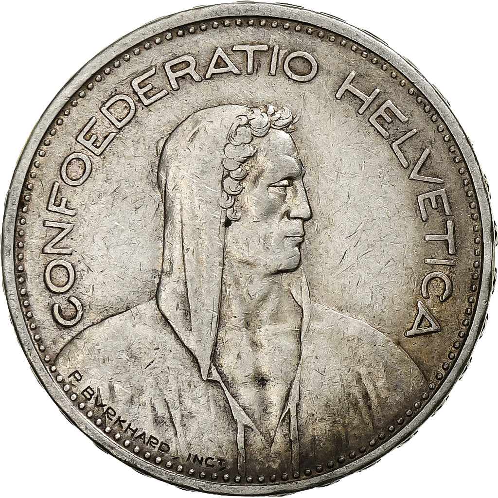 Switzerland, 5 Francs, 1932, Bern, Silver, EF(40-45), KM:40