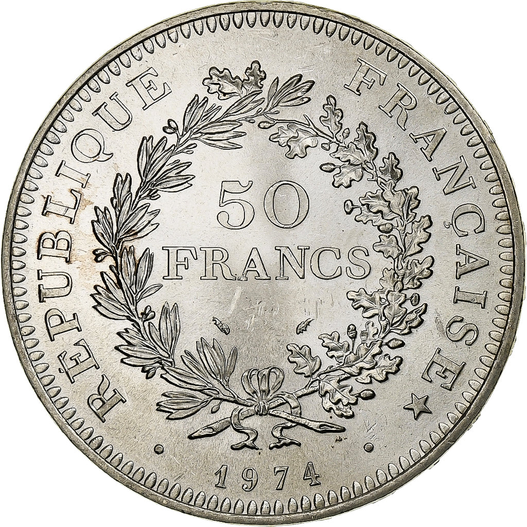 France, 50 Francs, Hercule, 1974, Paris, Argent, SPL, Gadoury:882, KM:941.1