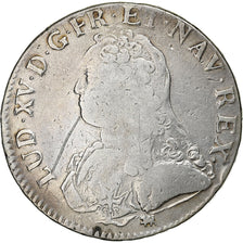 France, Louis XV, Ecu, Écu aux branches d'olivier, 1726, La Rochelle, Argent