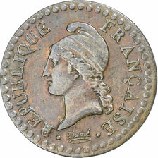 Coin, France, Dupré, Centime, AN 6, Paris, EF(40-45), Bronze, KM:646