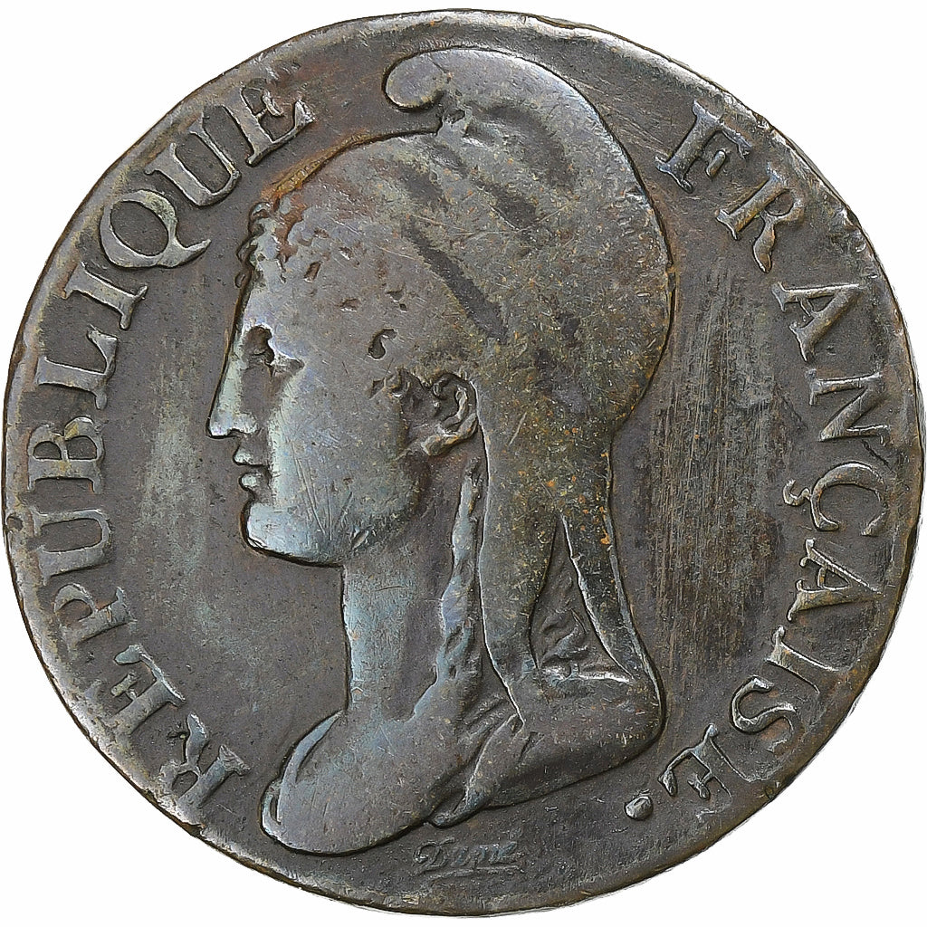 France, 5 Centimes, Dupré, AN 4, Paris, Bronze, VF(30-35), Le Franc:F.113