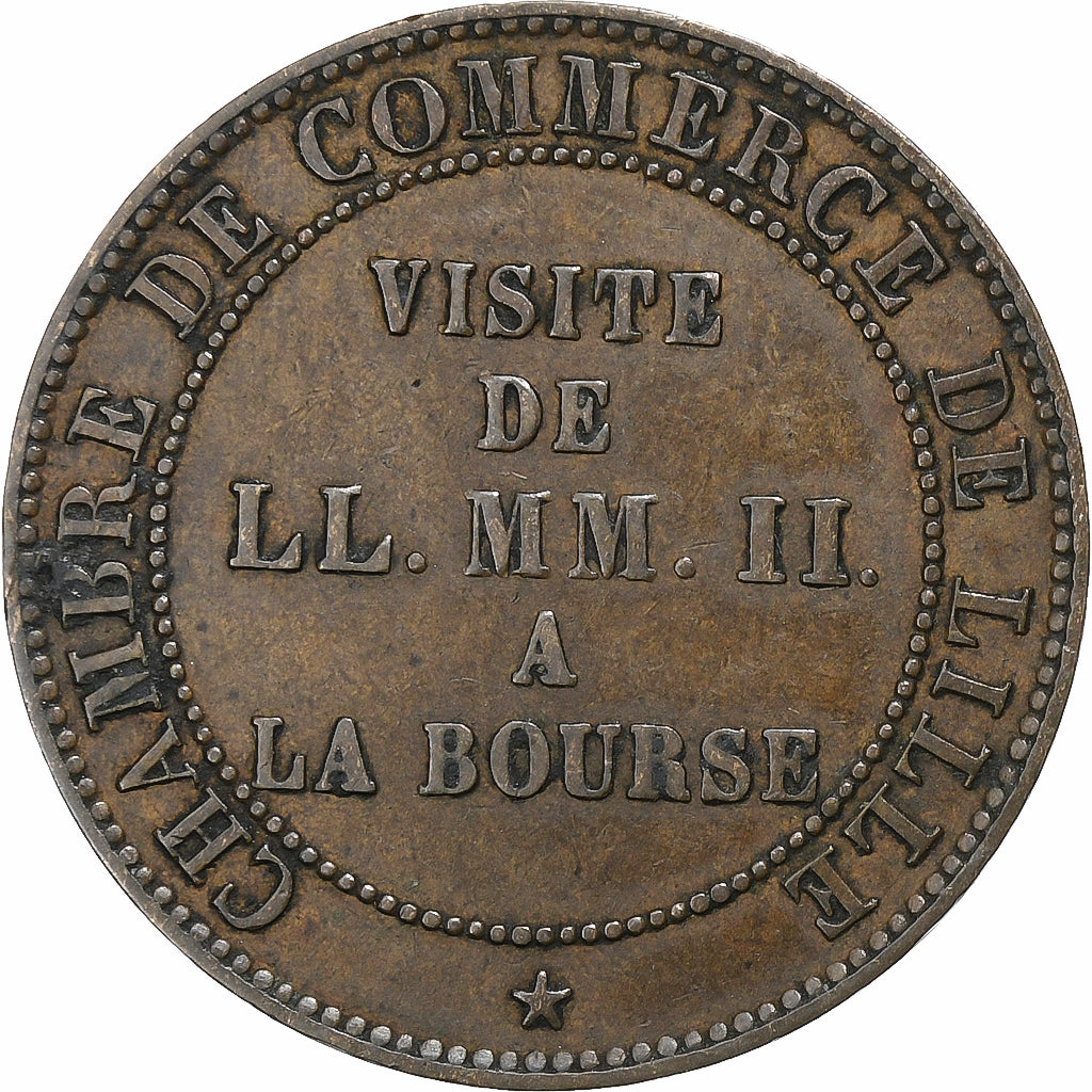 Francia, ficha, Visite de Napoléon III à Lille, 1853, Rame, BB