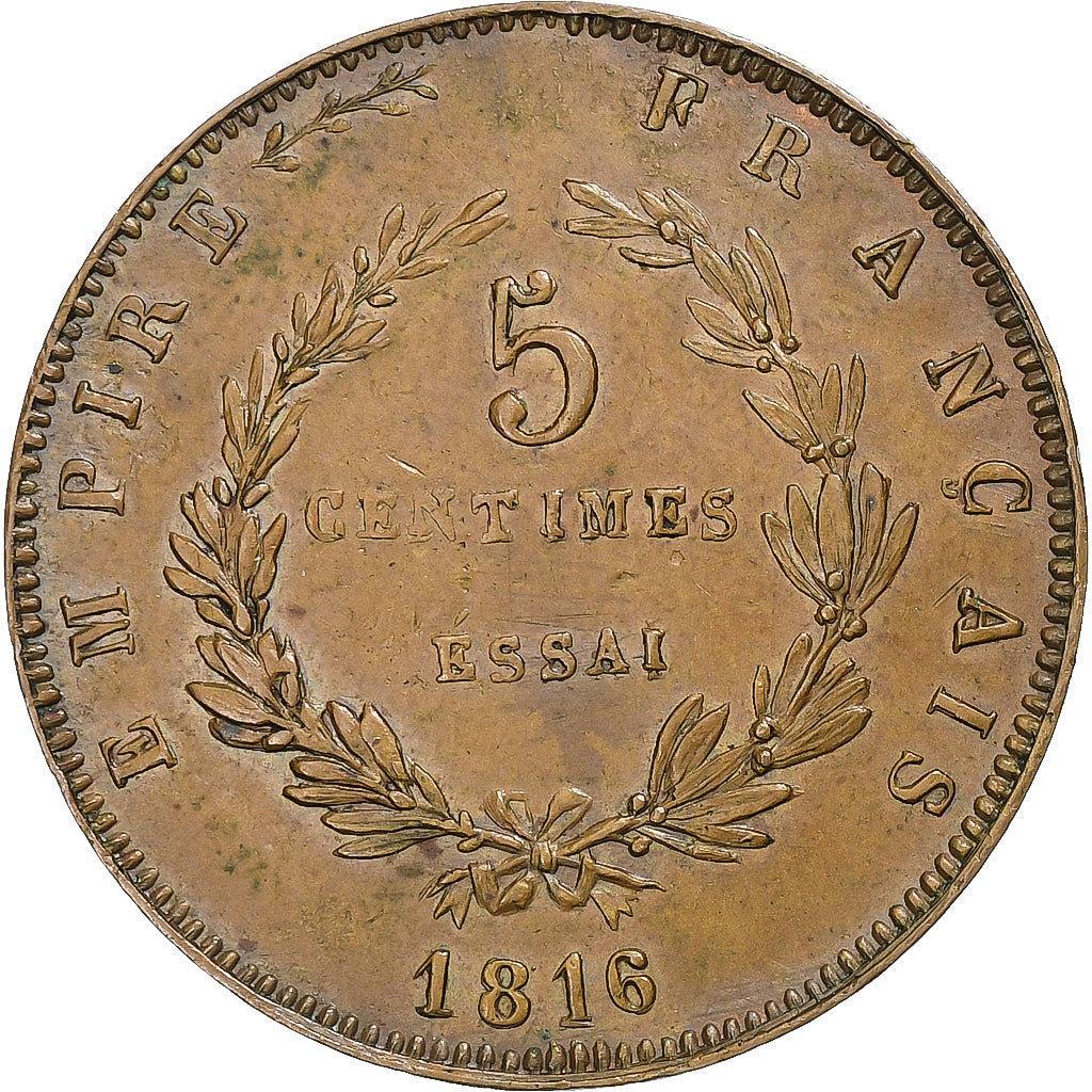 Francia, Napoleon II, 5 Centimes, 1816, Brussels, ESSAI, Bronce, EBC