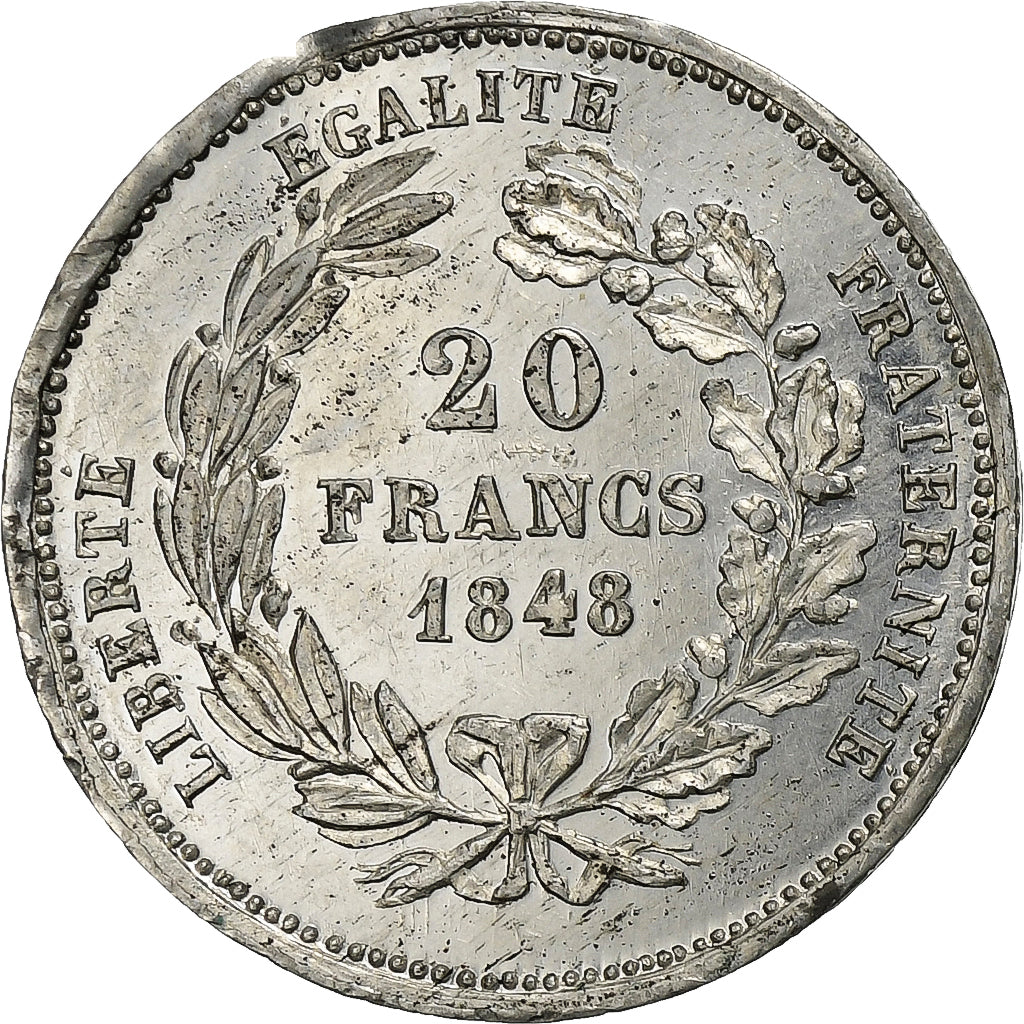 Frankreich, 20 Francs, Concours de Catel, 1848, ESSAI, Zinn, VZ, Gadoury:1041