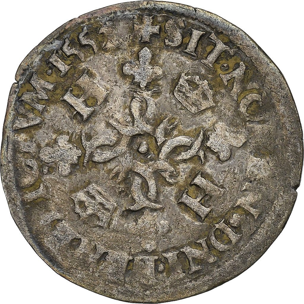 France, Henri II, Douzain, 1552, Paris, Billon, VF(30-35), Sombart:4380