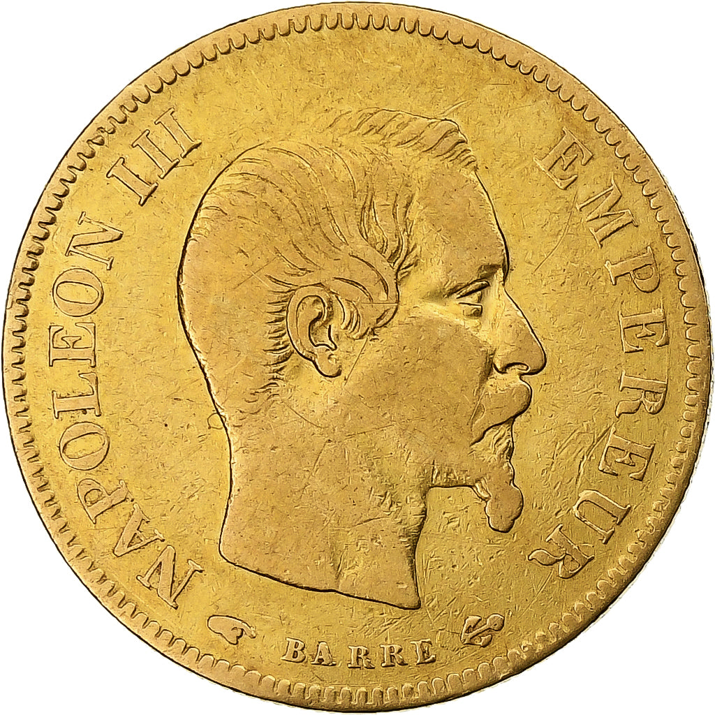 Frankrijk, Napoleon III, 10 Francs, 1856, Paris, Goud, FR+, Gadoury:1014