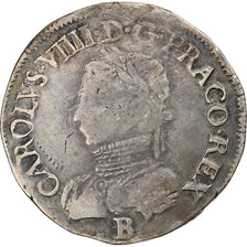 France, Charles IX, Teston, 1562, Rouen, Argent, TB+, Sombart:4602