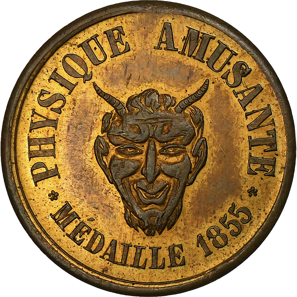 Frankreich, betaalpenning, Voisin, Mécanicien, Paris, Physique Amusante, 1855