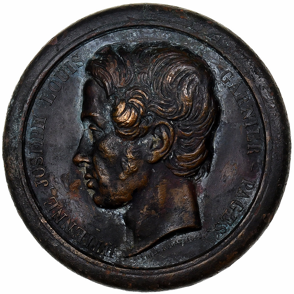 France, Médaille, Étienne Joseph Louis Garnier-Pagès, 1841, Bronze, TB+