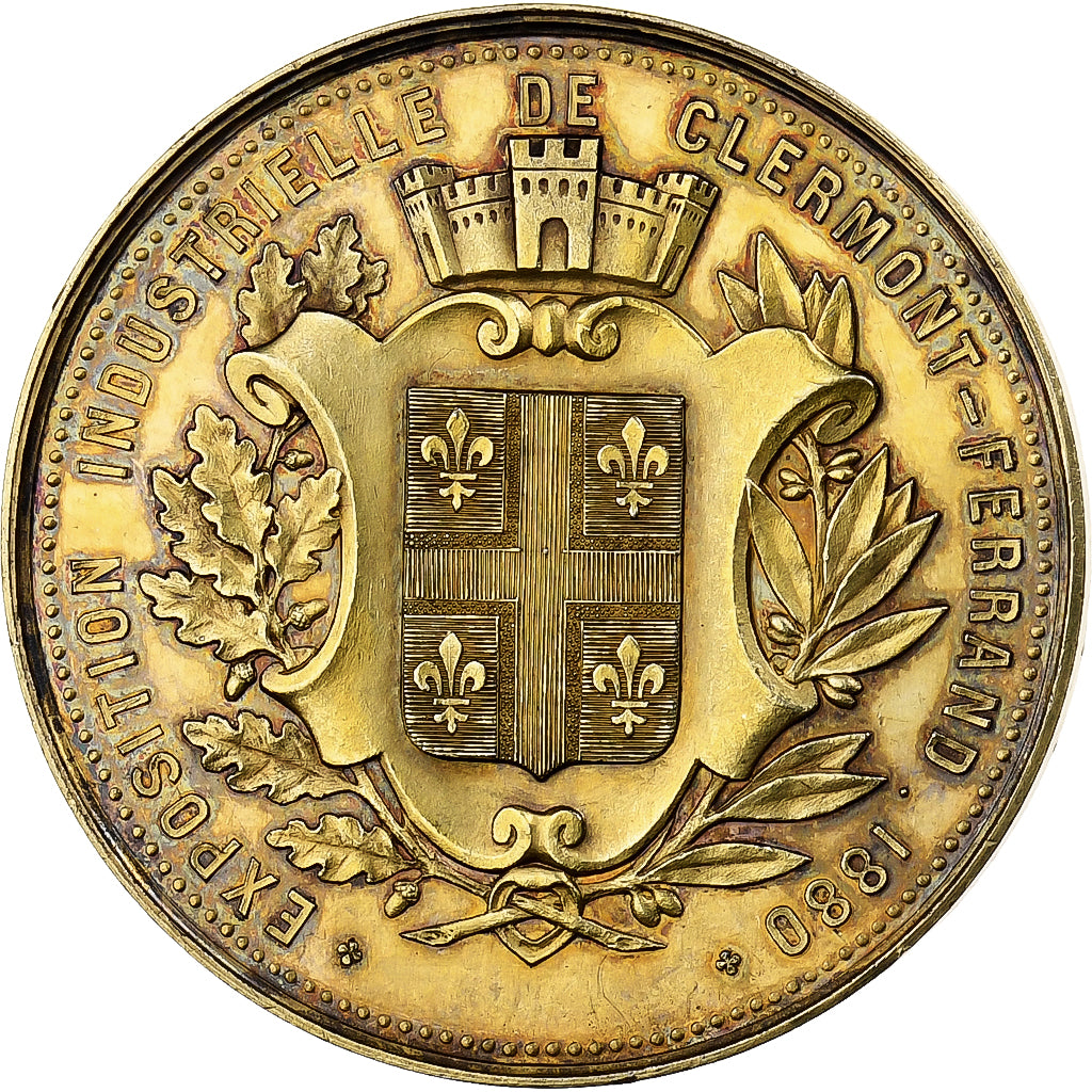 Francia, medaglia, Exposition industrielle de Clermont-Ferrand, 1880, Vermeil