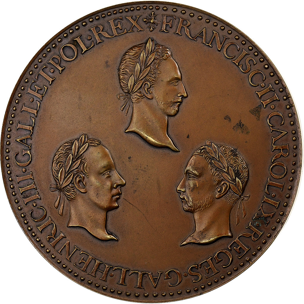 Francia, medalla, Catherine de Médicis , Mère de trois Rois, Bronce, SC