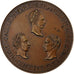 Francia, medalla, Catherine de Médicis , Mère de trois Rois, Bronce, SC
