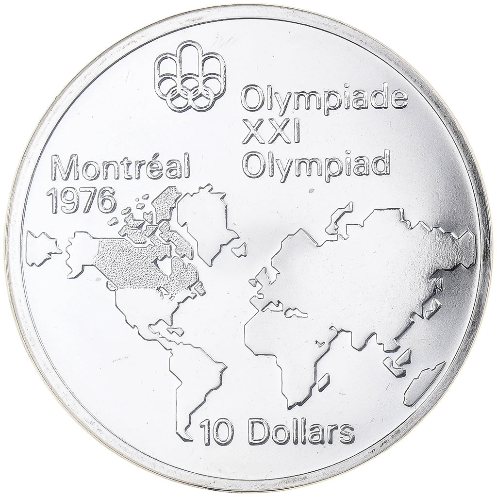 Canada, Elizabeth II, 10 Dollars, Montréal XXI Olympiade, 1976, Ottawa