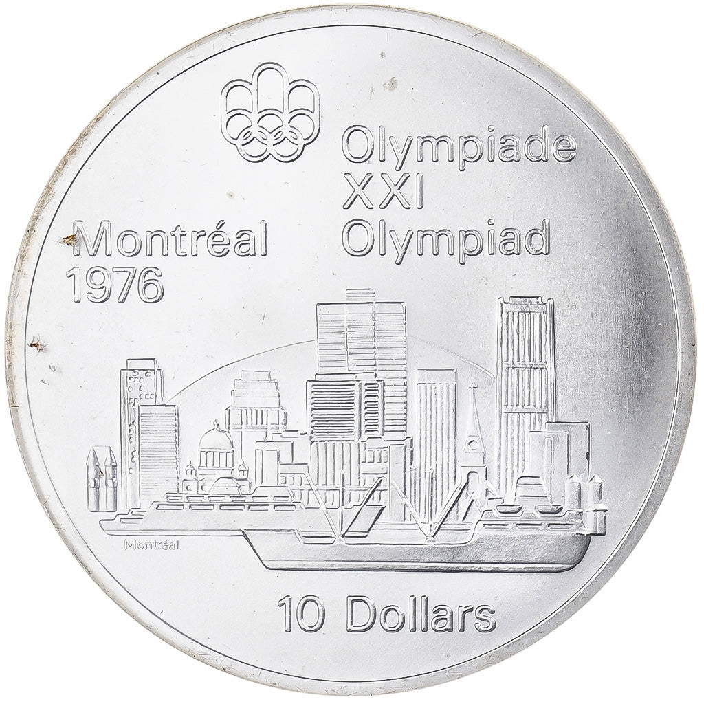 Canada, Elizabeth II, 10 Dollars, Montréal XXI Olympiade, 1976, Ottawa