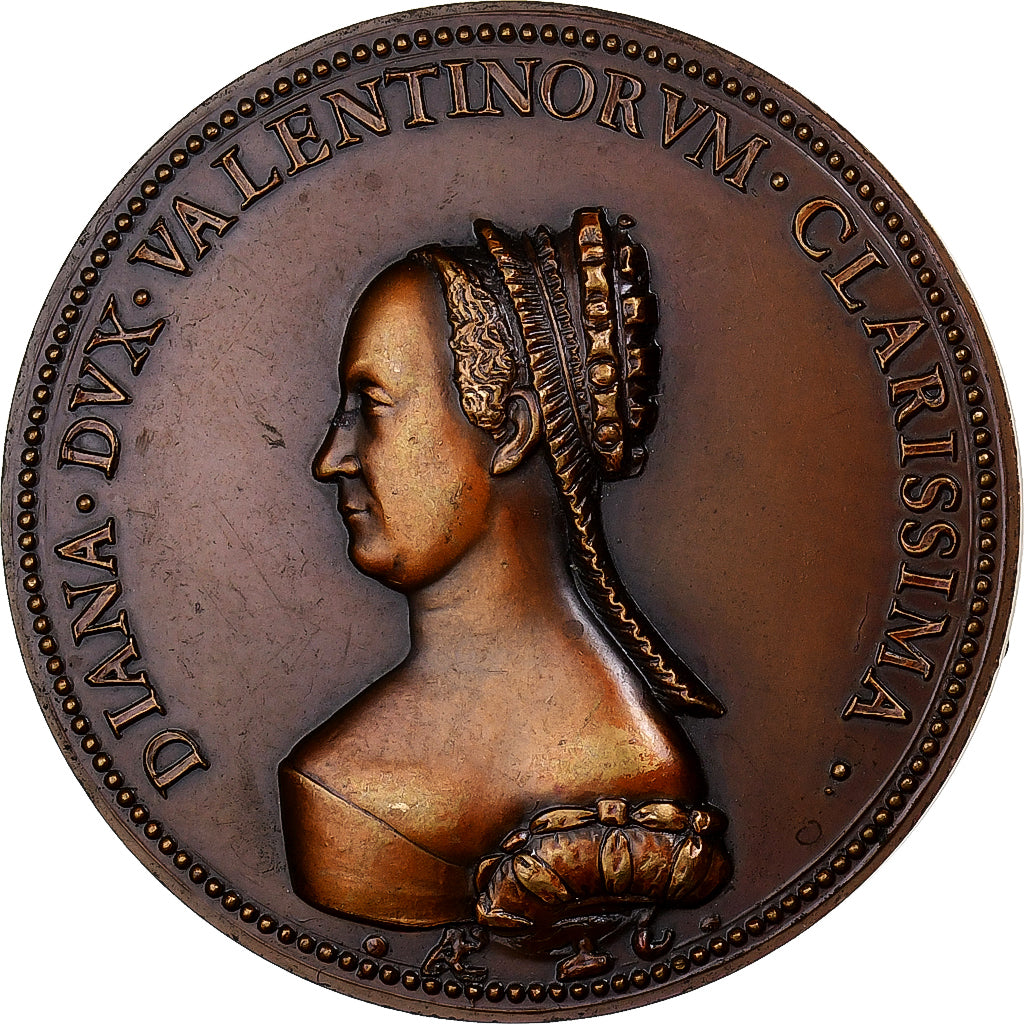 Frankreich, Medaille, Diane de Poitiers, Bronze, Restrike, VZ+