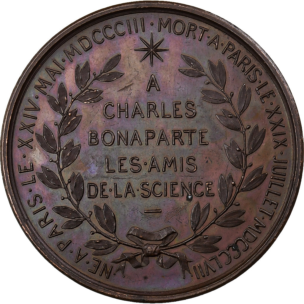 Francia, medalla, Charles Lucien Bonaparte, Cobre, Ponscarme, EBC