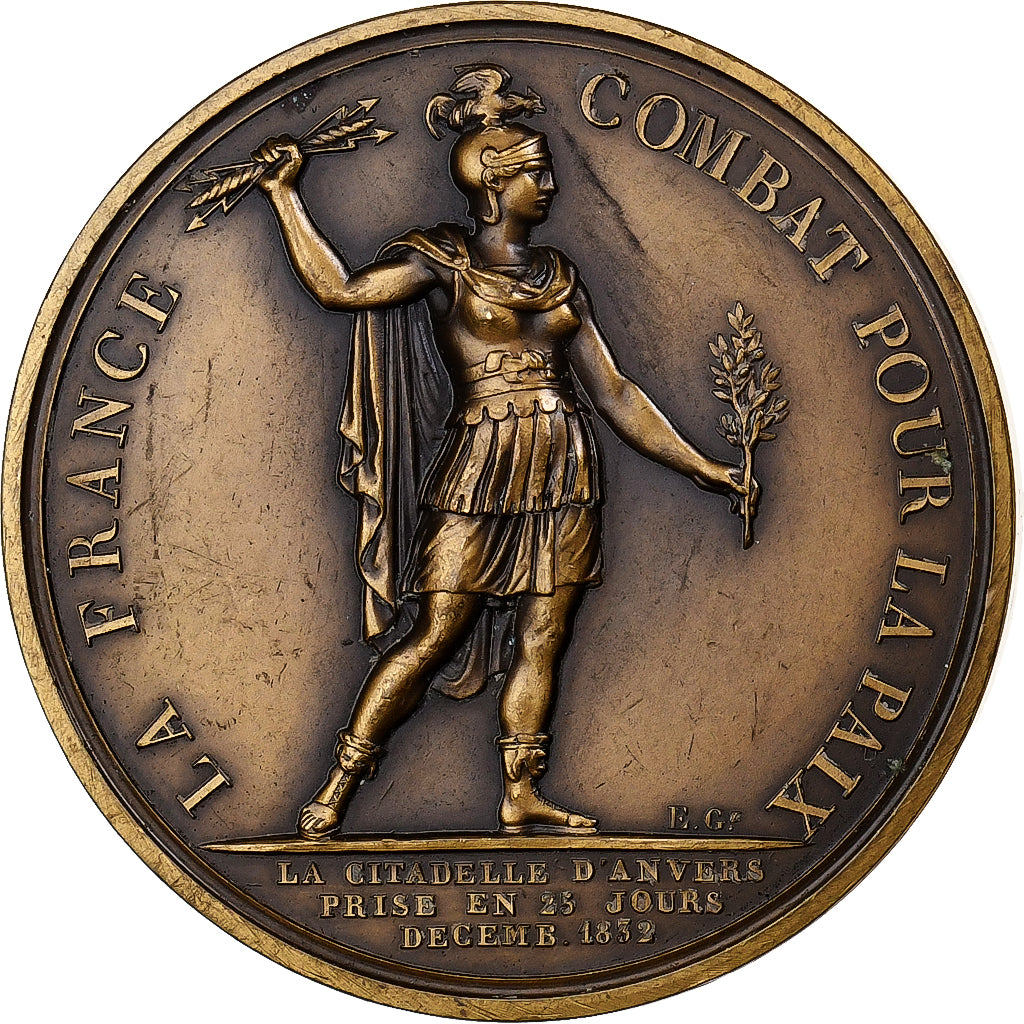 France, Medal, Louis-Philippe Ier, Prise de la Citadelle d'Anvers, 1832, Bronze