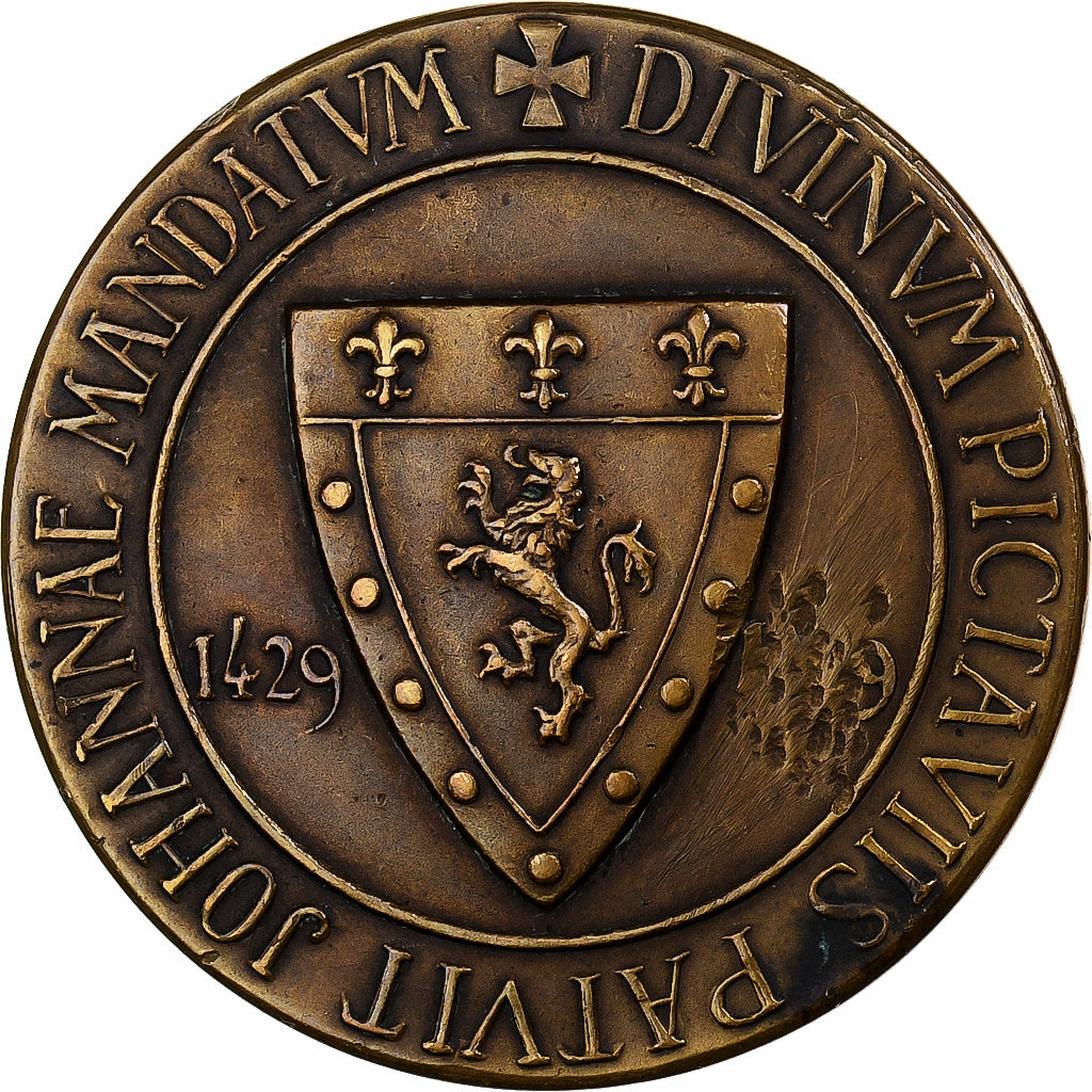 France, Médaille, Jeanne d'Arc, Examen de Conscience à Poitiers, 1929, Bronze