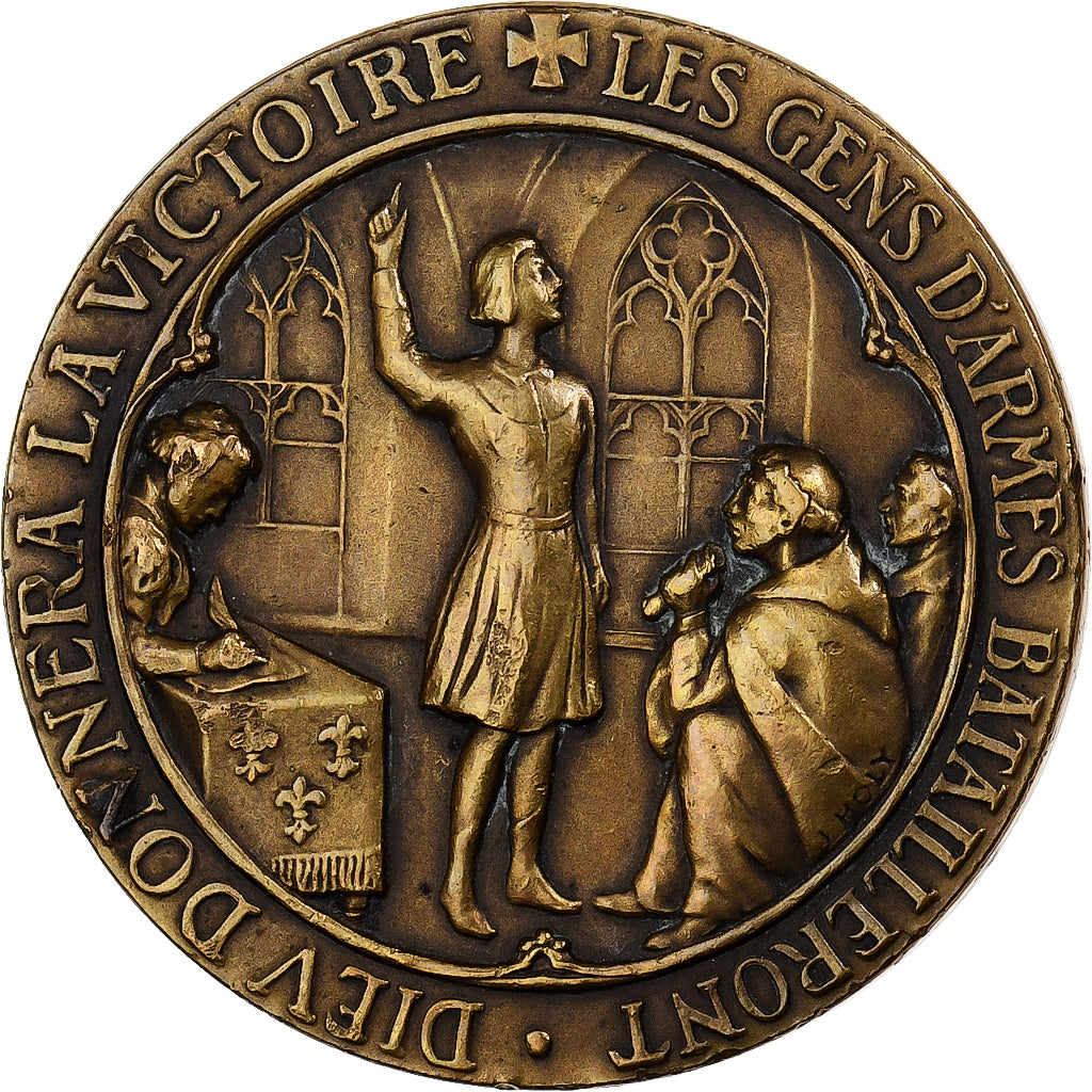 France, Médaille, Jeanne d'Arc, Examen de Conscience à Poitiers, 1929, Bronze