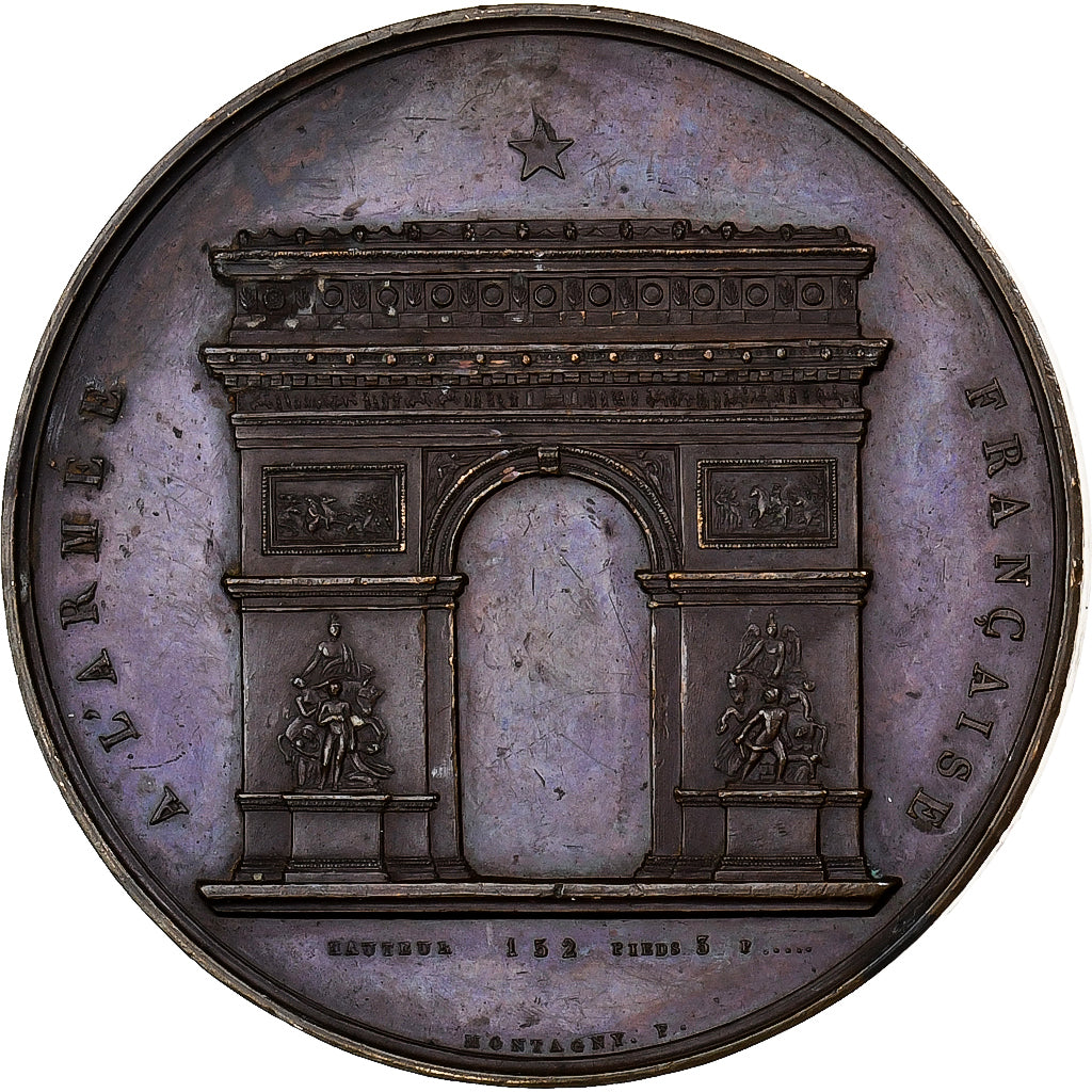 Frankreich, Medaille, Louis Philippe I, l'Arc de Triomphe Terminé, 1836
