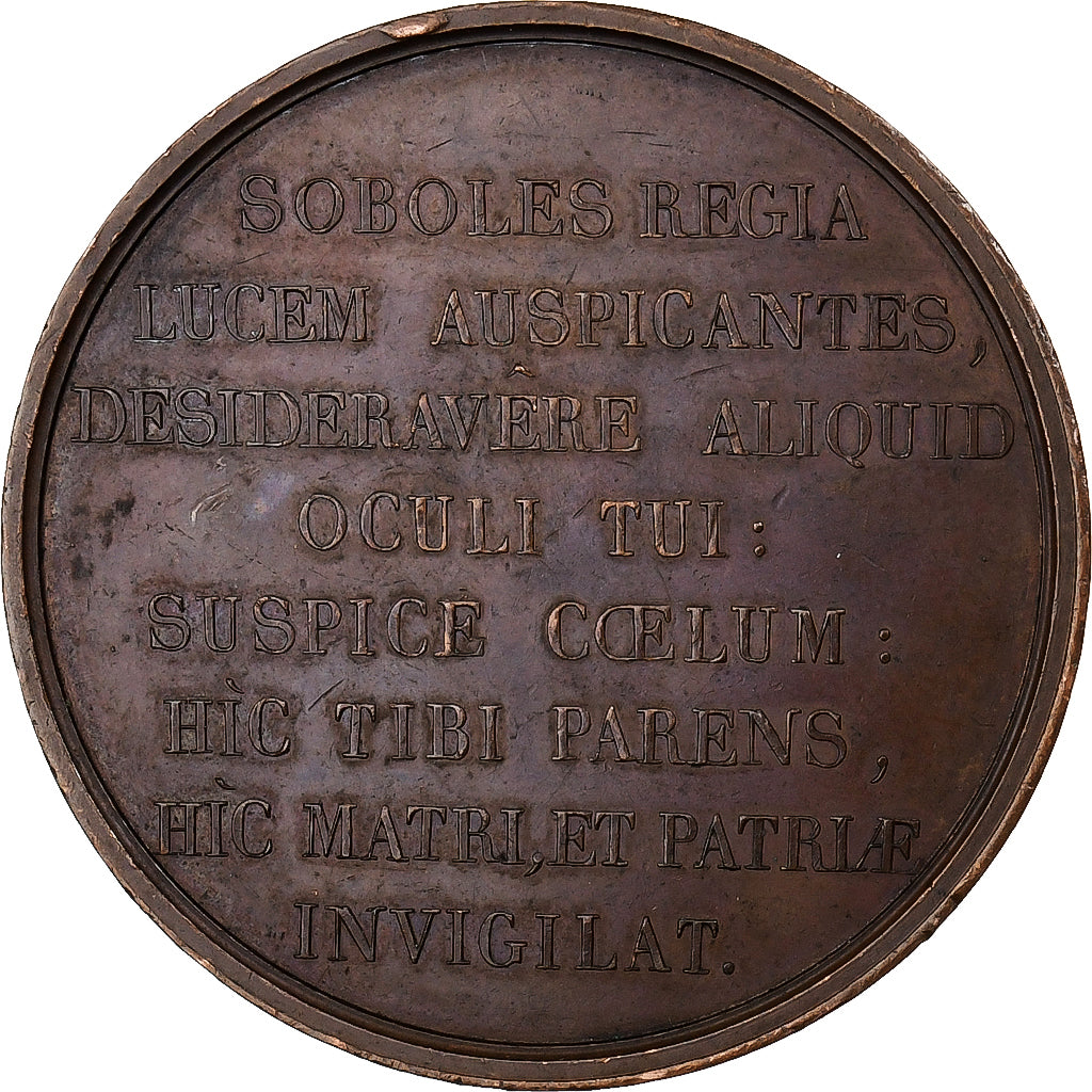 Frankreich, Medaille, Naissance et Baptème du Duc de Bordeaux, 1820, Bronze