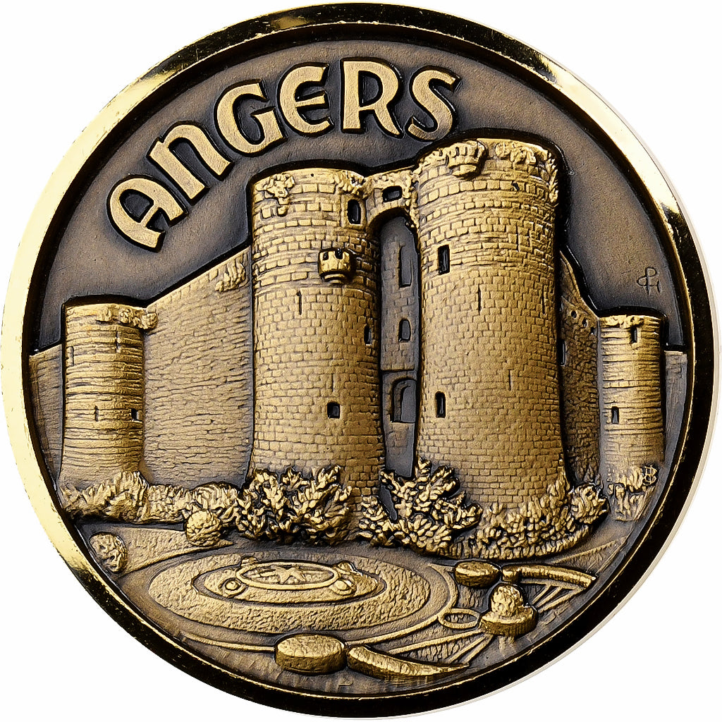 França, medalha, Touraine, Orléanais, Anjou, Angers, Bronze, J. Balme, MS(63)