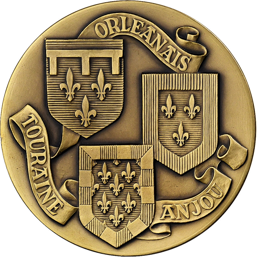 França, medalha, Touraine, Orléanais, Anjou, Angers, Bronze, J. Balme, MS(63)