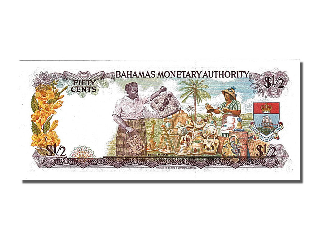 Banknot, Bahamy, 1/2 Dollar, 1968, UNC(65-70)