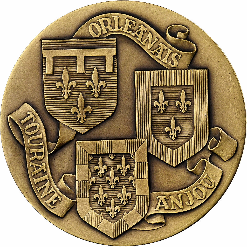 Francia, medaglia, Touraine, Orléanais, Anjou, Chambord, Bronzo, J. Balme, SPL