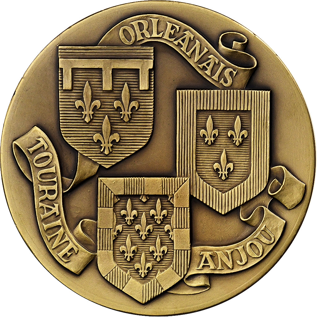 França, medalha, Touraine, Orléanais, Anjou, Saumur, Bronze, J. Balme, MS(63)