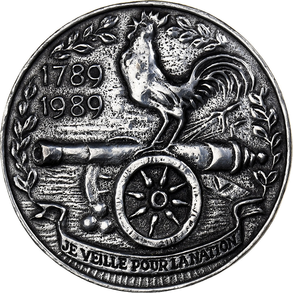 Francia, medaglia, Bicentenaire de la Révolution, Je Veille sur la Nation