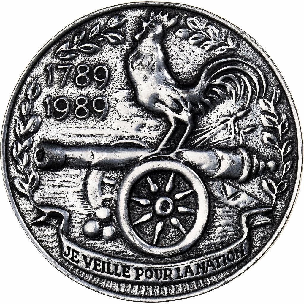 France, Medal, Bicentenaire de la Révolution, Je Veille sur la Nation, 1989
