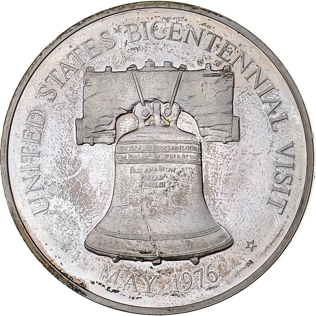 Estados Unidos da América, medalha, Visite de Giscard d'Estaing, 1976, Prata