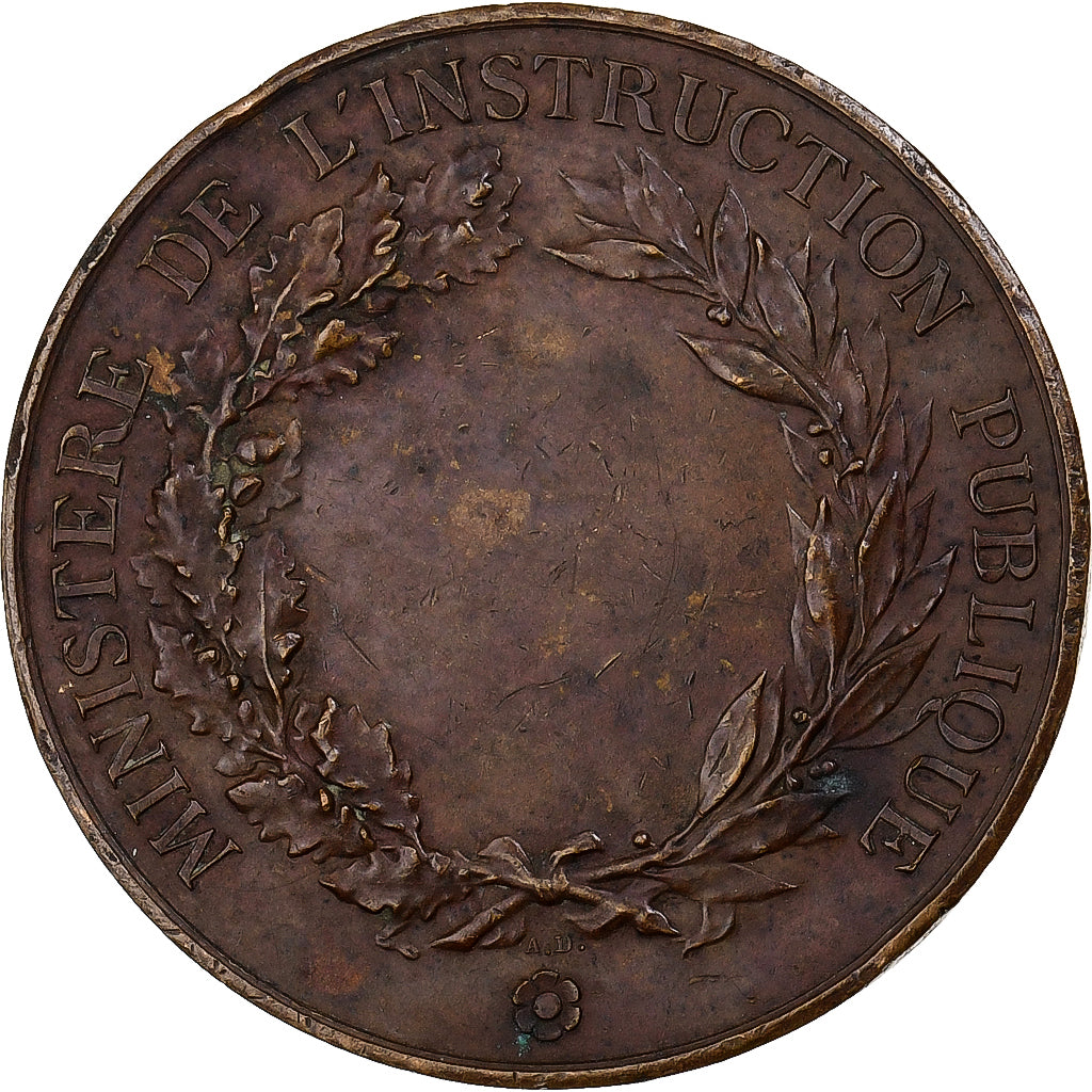 Francia, medalla, Ministère de l'Instruction Publique, Bronce, Brenet, MBC+