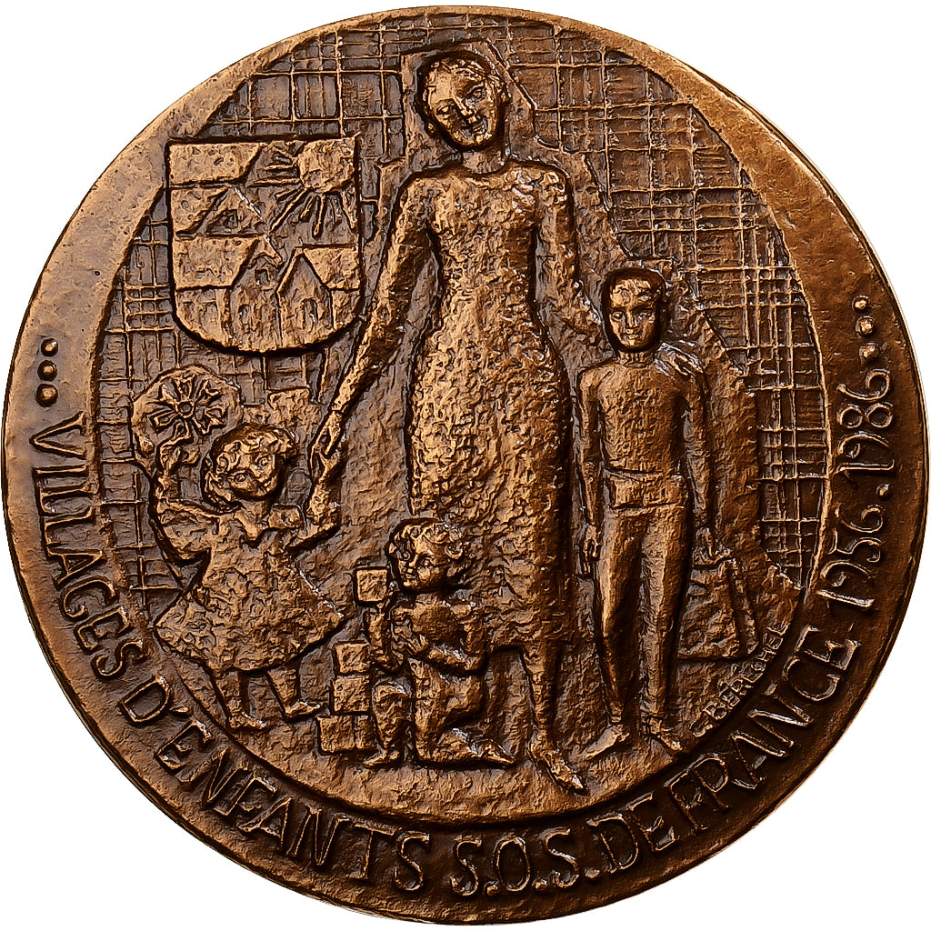 Frankrijk, Medaille, VIllages d'enfants SOS de France, 1985, Bronzen, UNC-