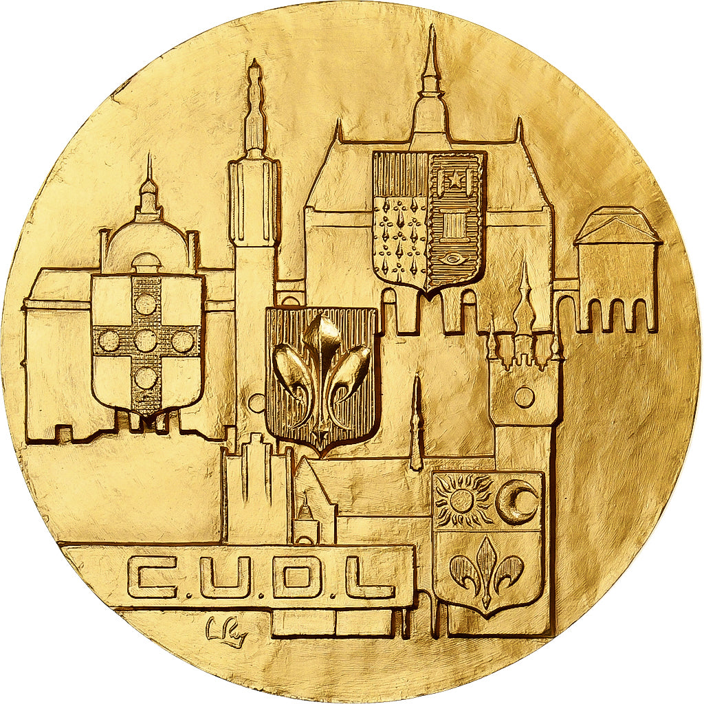 França, medalha, Communauté urbaine de Lille, 1982, Bronze, Roy, MS(60-62)